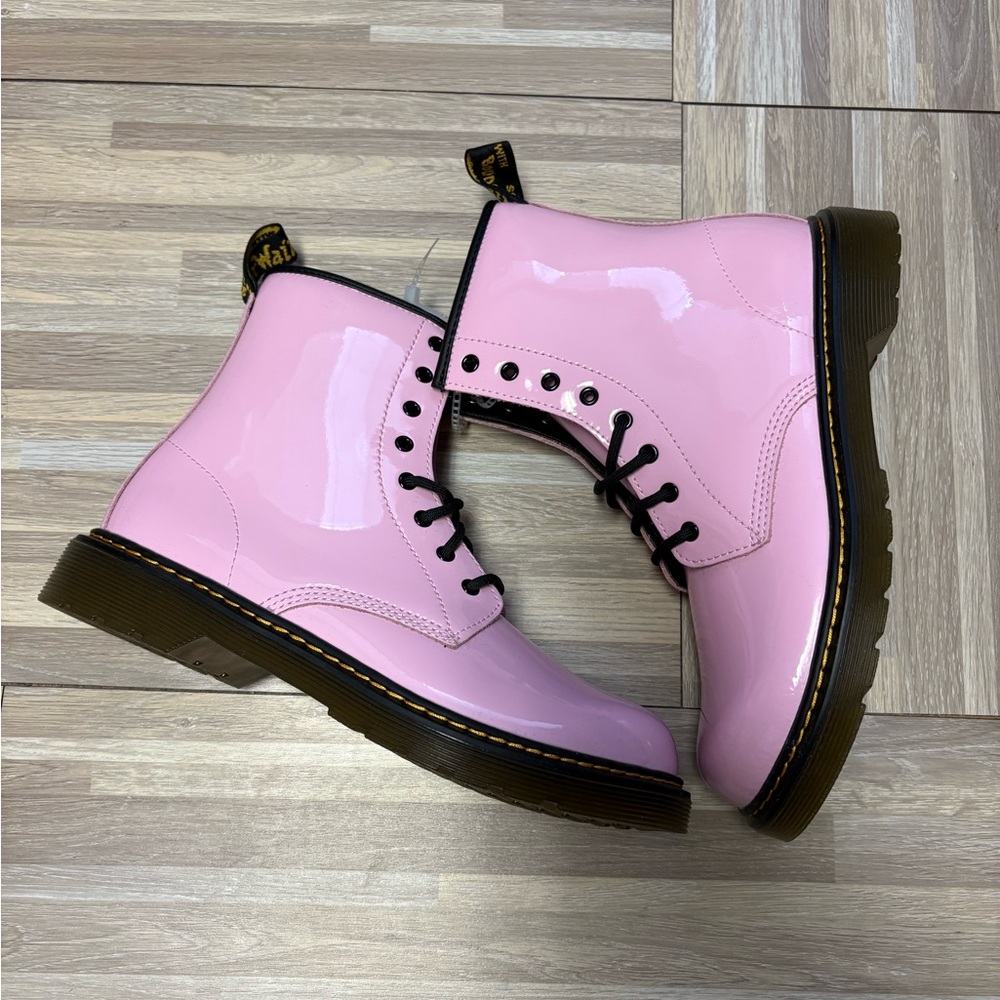 Dr. Martens Glossy Pink Combat Boots
